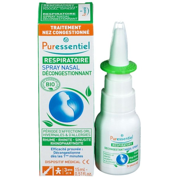 Puressentiel respiratoire spray nasal décongestionnant 15ml