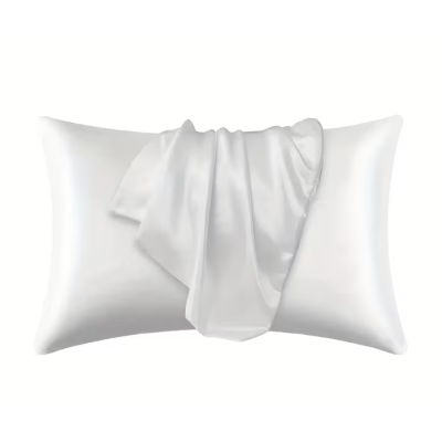 Taie D'oreiller en Soie Blanc